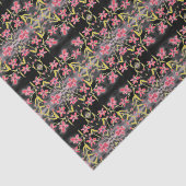 Fancy rood bloemenweefselpapier tissuepapier (Detail)