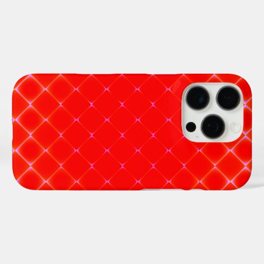 Fancy rood diamantpatroon Case-Mate iPhone case (Achterkant (horizontaal))