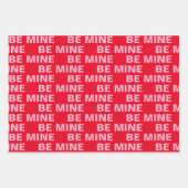 Fancy Rood en Roze BE MIne Valentijns Inpakpapier Vel (Voorkant 3)