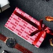 Fancy rood en roze ben van mijn Valentijnse Patroo Cadeaupapier