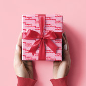 Fancy rood en roze Valentijns Patroonpapier Cadeaupapier