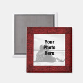 Fancy  rood Fotomagneet lijst Magneet (Voorkant / Achterkant)