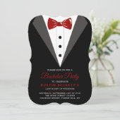 Fancy Rood Glitter Smoking Juwelengroep Kaart (Staand voorkant)