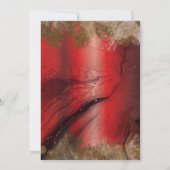 Fancy Rood Goud Glam Luxe Marmeren Verf Sweet 16 Kaart (Achterkant)