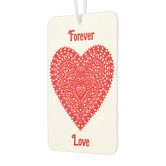 Fancy Rood Romantisch Hart Aanpasbaar Luchtverfrisser (Links)