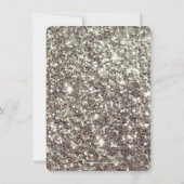 Fancy Rood Zilver Glitter Sweet 16 Feestuitnodigin Kaart (Achterkant)
