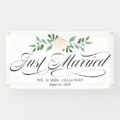 Fancy Roos Alleen gehuwde autobanner Spandoek (Horizontaal)