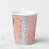 Fancy Roos Gold Sparkly Custom Photo Retirement Papieren Bekers (Rechts)