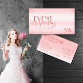 Fancy Roos Roze Edele Spiegel Letters met Monogram Visitekaartje