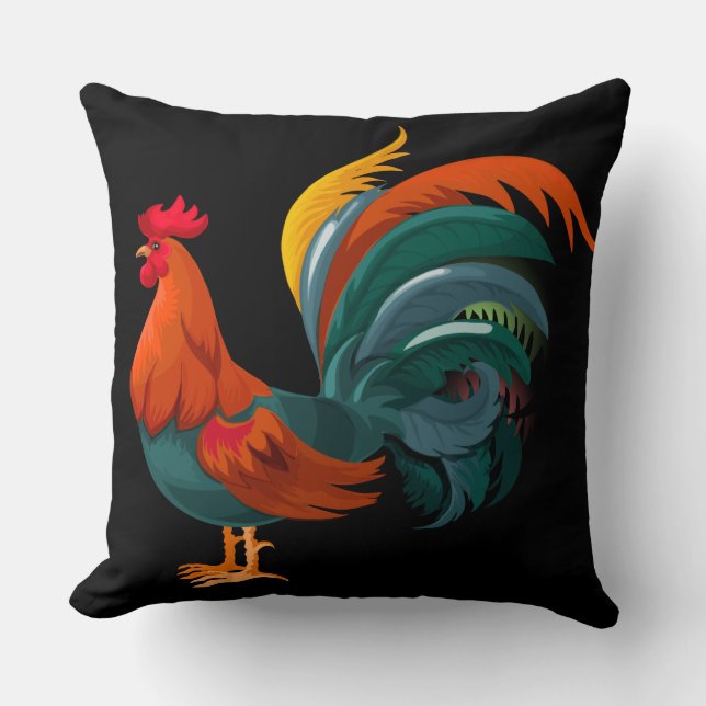 Fancy Rooster Kussen (Voorkant)