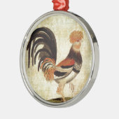 Fancy Rooster Metalen Ornament (Links)