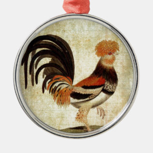 Fancy Rooster Metalen Ornament