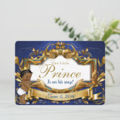 Fancy Royal African Prince, blauw en goud Kaart (Staand voorkant)