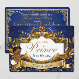 Fancy Royal African Prince, blauw en goud Kaart