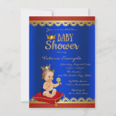 Fancy Royal Prince Baby shower Kaart (Achterkant)