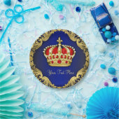 Fancy Royal Prince Baby shower Papieren Bordje (Feest)