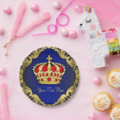 Fancy Royal Prince Baby shower Papieren Bordje (Feest)