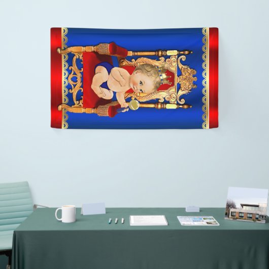 Fancy Royal Prince Boy Baby shower Spandoek (Beurs)