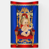 Fancy Royal Prince Boy Baby shower Spandoek (Verticaal)