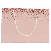 Fancy roze 21ste verjaardag Grote Gift Bag Groot Cadeauzakje (Achterkant)