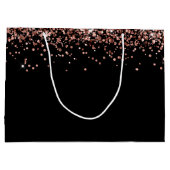 Fancy roze 21ste verjaardag Grote Gift Bag Groot Cadeauzakje (Achterkant)