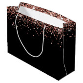 Fancy roze 21ste verjaardag Grote Gift Bag Groot Cadeauzakje (Achterkant Gekanteld)