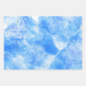 Fancy roze blauwe alcoholinkt kunst inpakpapier vel (Voorkant 2)