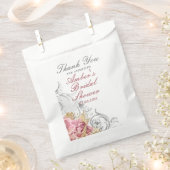 Fancy Roze Bloemige Bruiloftsborrel Bedankzakje (Geknipt)