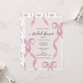 Fancy Roze Bow Theme Girly Vrijgezellenfeest Kaart