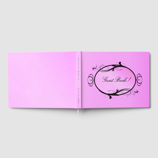 Fancy roze bruiloft gastenboek (Volledig)