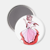 Fancy roze danser magneet (Voorkant / Achterkant)