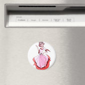 Fancy roze danser magneet (Insitu (Vaatwasser))