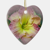 Fancy Roze Daylily Blossom Keramisch Ornament (Rechts)