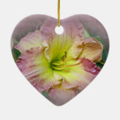 Fancy Roze Daylily Blossom Keramisch Ornament (Achterkant)
