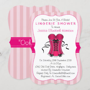 Fancy roze en witte corset laire schoeisel kaart