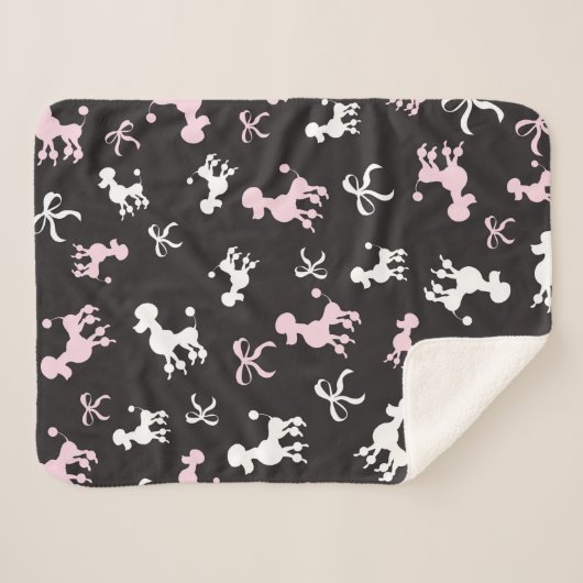 Fancy roze en zwart sherpa deken (Voorkant (horizontaal))