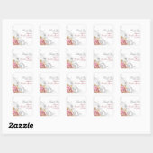 Fancy Roze Floral Vrijgezellenfeest Vierkante Sticker (Vel)
