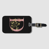 Fancy roze glitter Letter D Bagagelabel (Voorkant (horizontaal))