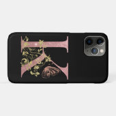 Fancy roze glitter Letter K Case-Mate iPhone Case (Achterkant (horizontaal))