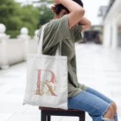Fancy roze glitter letter R Tote Bag