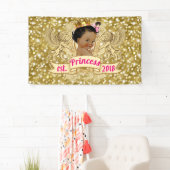 Fancy roze |Gold Glitter | African Princess Banner (Insitu)