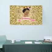 Fancy roze |Gold Glitter | African Princess Banner (Beurs)