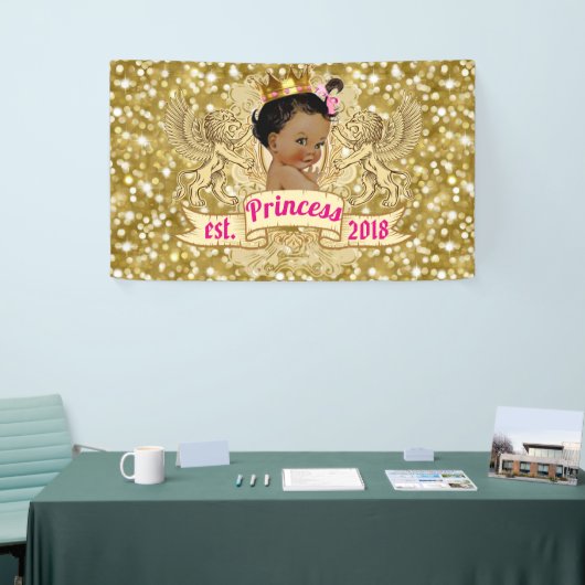 Fancy roze |Gold Glitter | African Princess Banner (Beurs)