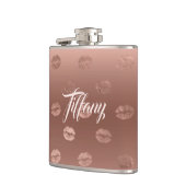 Fancy roze Kisses Heupfles (Links)