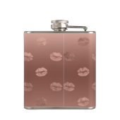 Fancy roze Kisses Heupfles (Achterkant)