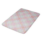 Fancy Roze 'n Groen Geometrisch Plaid Badmat (Gekanteld)