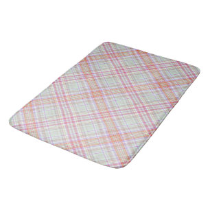 Fancy Roze 'n Groen Geometrisch Plaid Badmat