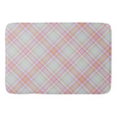 Fancy Roze 'n Groen Geometrisch Plaid Badmat (Voorkant)