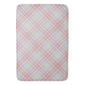 Fancy Roze 'n Groen Geometrisch Plaid Badmat (Voorkant Verticaal)