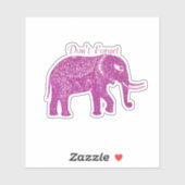 Fancy roze olifant aangepast sticker (Vel)